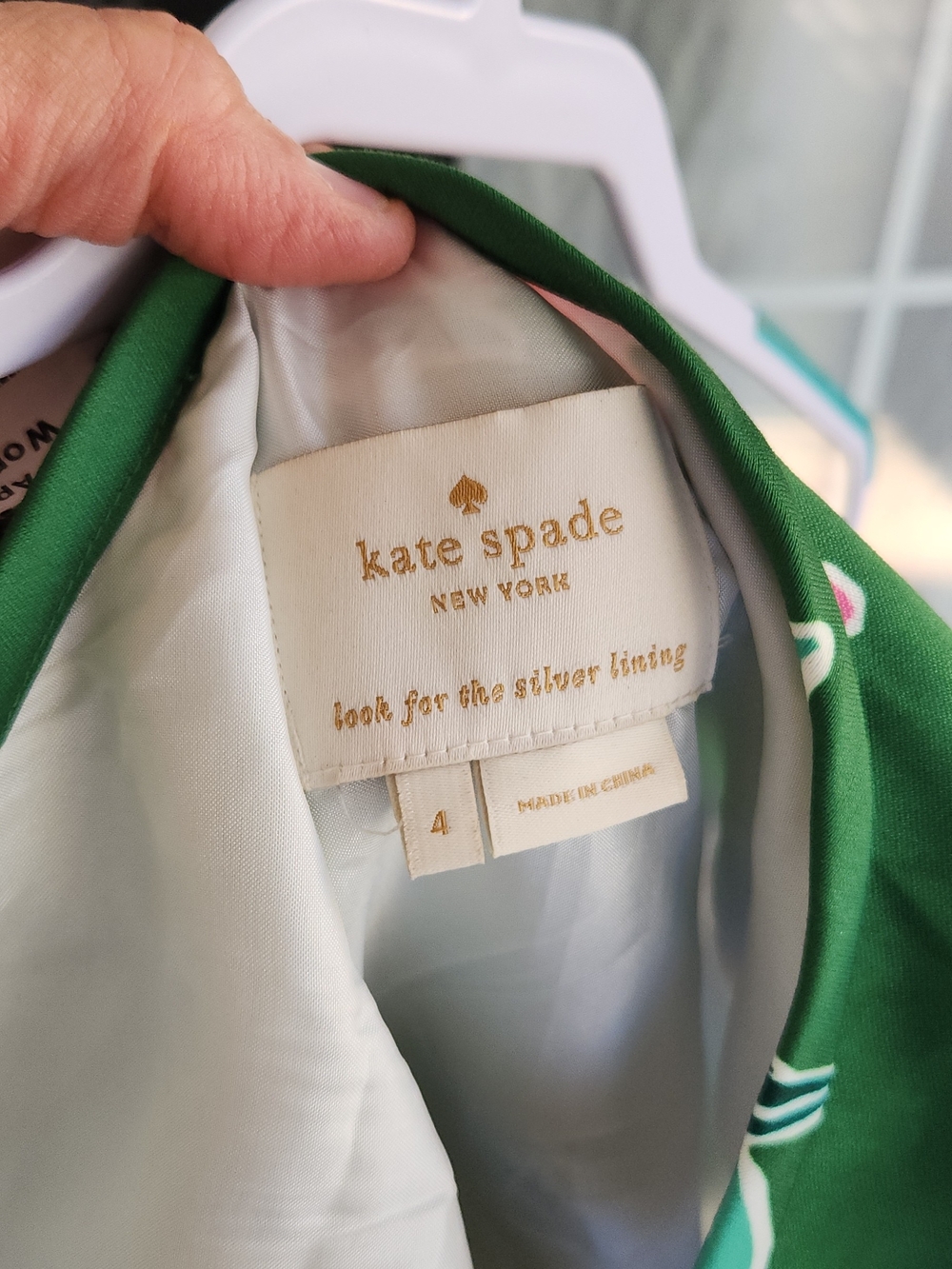 kate spade Green Dress with Pink & White Floral Print - Picture 2 of 5
